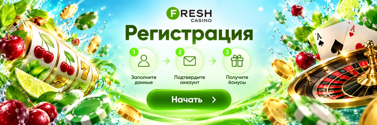 Регистрация в Fresh Casino Казахстан